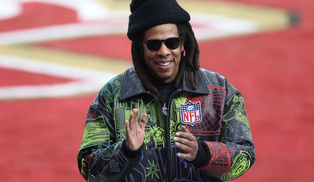 Jay-Z at Super Bowl LVIII in Las Vegas